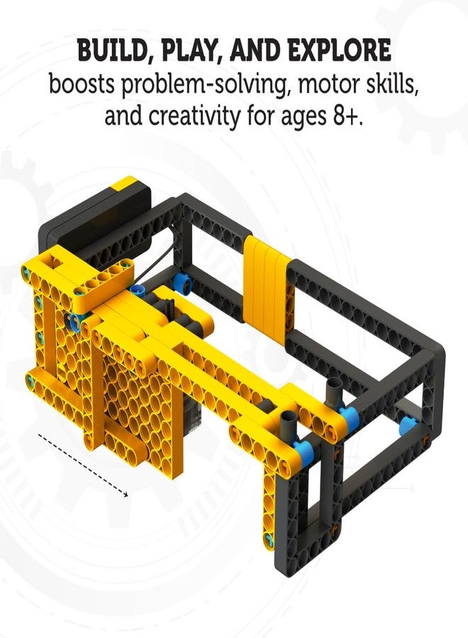 BLIX Forklift Motorized Construction Set, 180 ABS Parts, Learn Rack & Pinion Mechanism, 6-in-1 Educational STEM Toy Kit for Kids Aged 8+ - Image 5